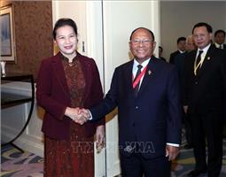 Chủ tịch Quốc hội Nguyễn Thị Kim Ngân hội kiến Chủ tịch Quốc hội Vương quốc Campuchia